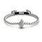 Isla | Silber | Kristall-Muschel-Makramee-Charmballa-Armband